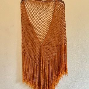 SOLD NWOT Made in USA 🇺🇸 hand sewn Challis or poncho like shawl